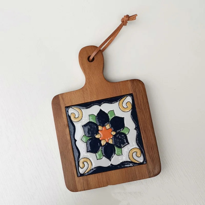 "BlossomWood Retro Coaster Mat"