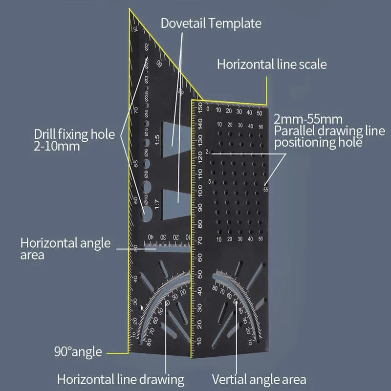"CraftEdge™ Elite 3D Angle Ruler"