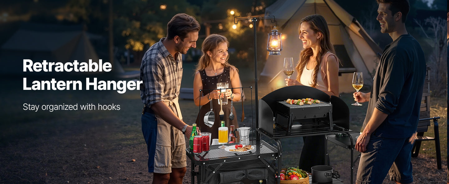 CampNest Pro™ — Outdoor Folding Kitchen Station