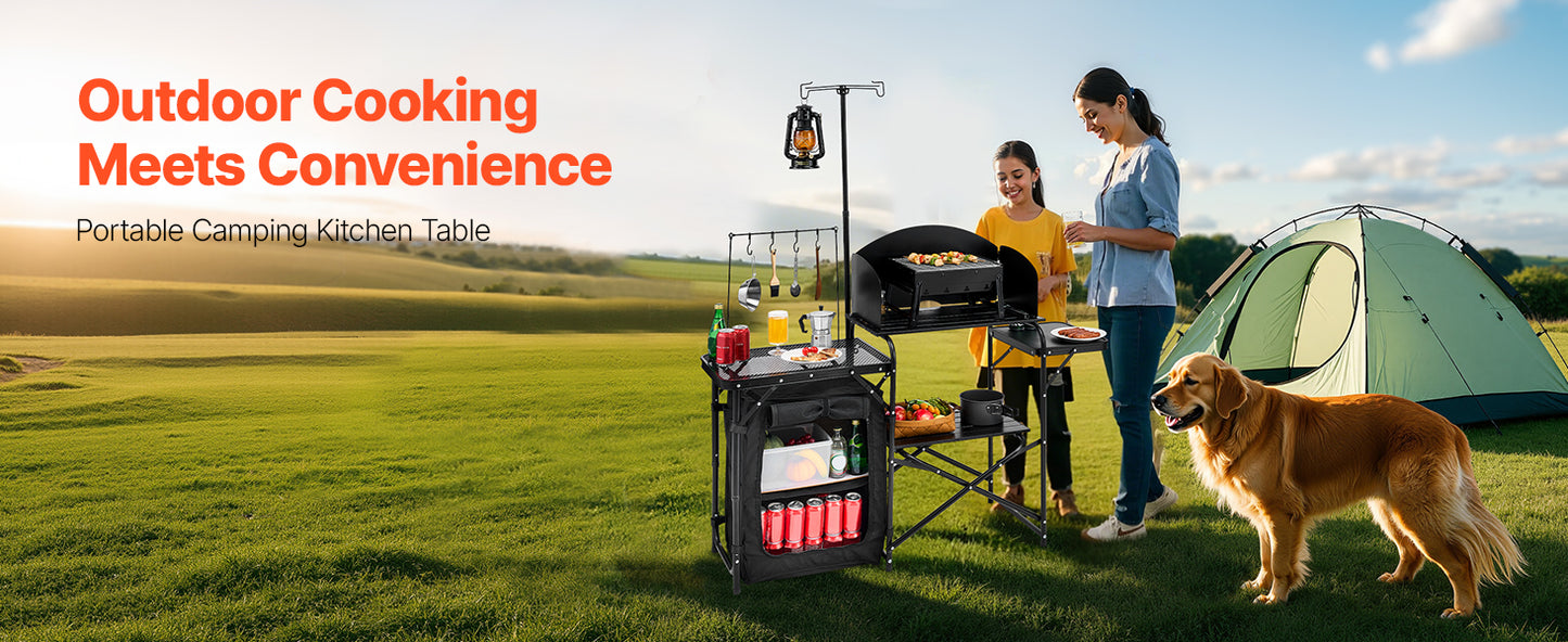 CampNest Pro™ — Outdoor Folding Kitchen Station