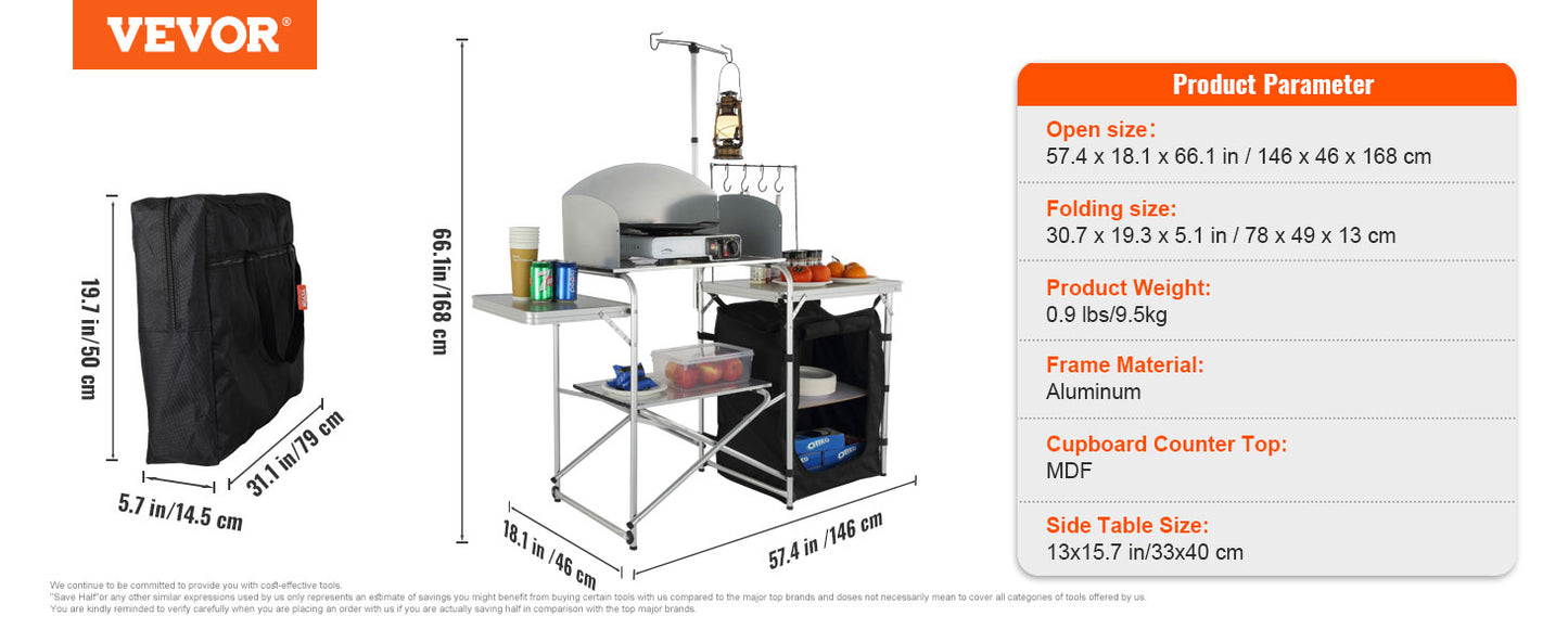 CampChef Pro – Foldable Outdoor Kitchen Station by VEVOR
