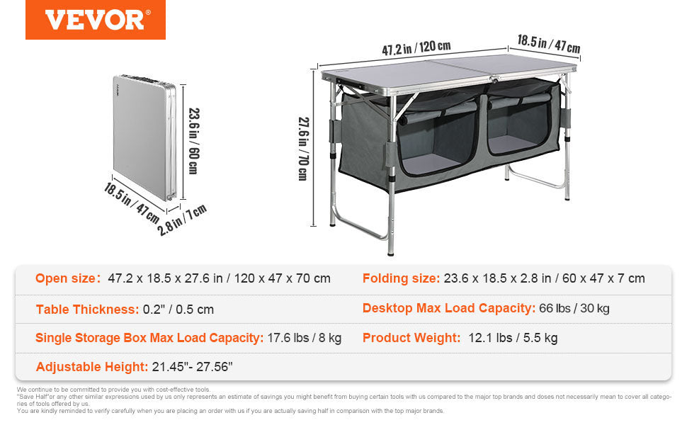 CampChef Pro – Foldable Outdoor Kitchen Station by VEVOR