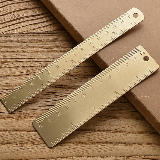 📏✨GoldenEdge™ – Vintage Metal Ruler