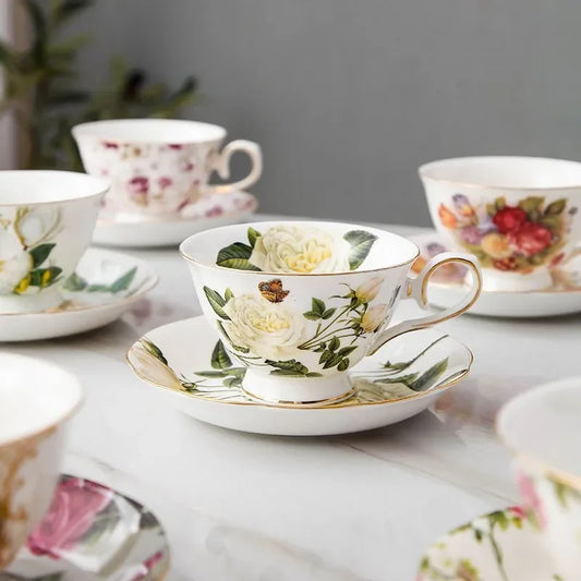 Blosséa™ – European Floral Coffee & Tea Set