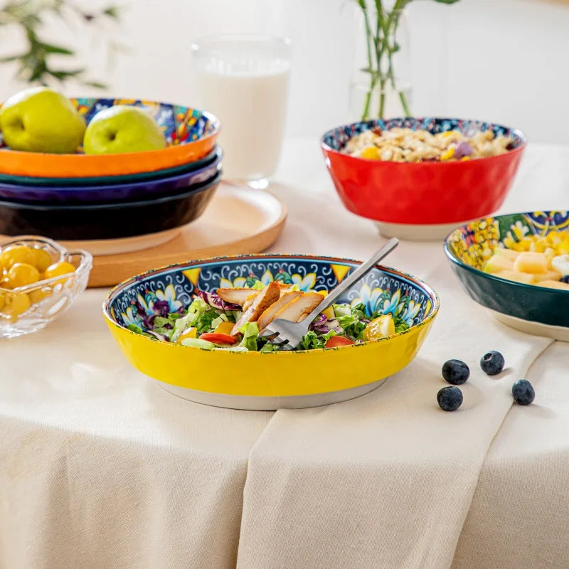BohoBloom™ Floral Ceramic Bowl Set