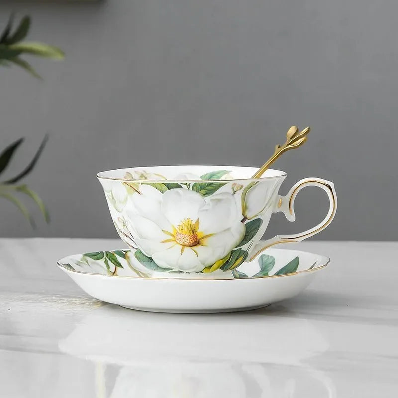 Blosséa™ – European Floral Coffee & Tea Set