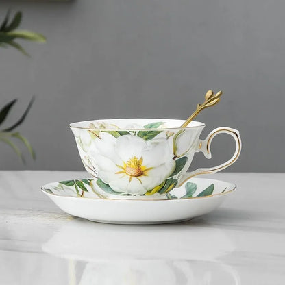 Blosséa™ – European Floral Coffee & Tea Set