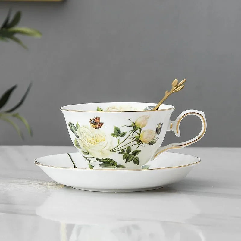 Blosséa™ – European Floral Coffee & Tea Set