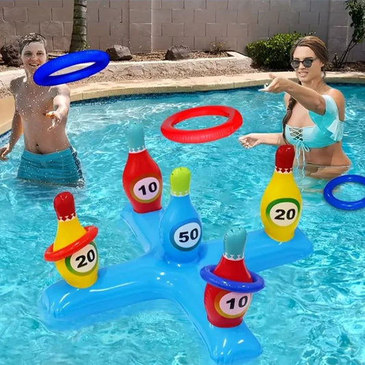 "InflataBowl – Floating Family Bowling Set"