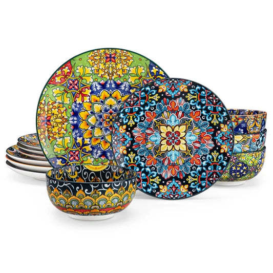 BohoBloom™ Floral Ceramic Bowl Set