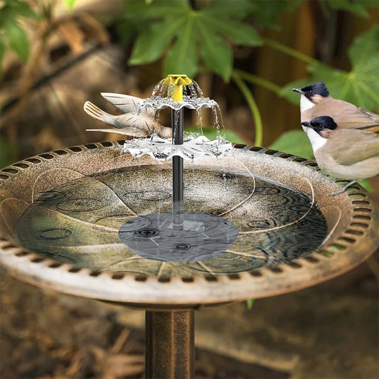 Sun Bloom 3T — Solar Bird Bath Fountain