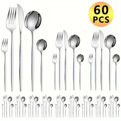 Auraglow – 60pc Golden Luxe Cutlery Set