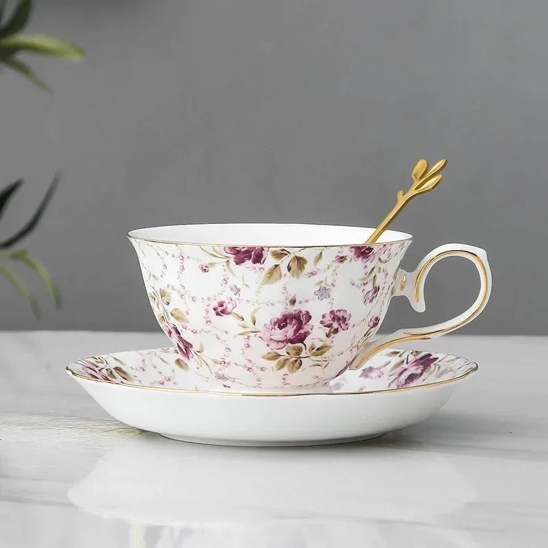 Blosséa™ – European Floral Coffee & Tea Set
