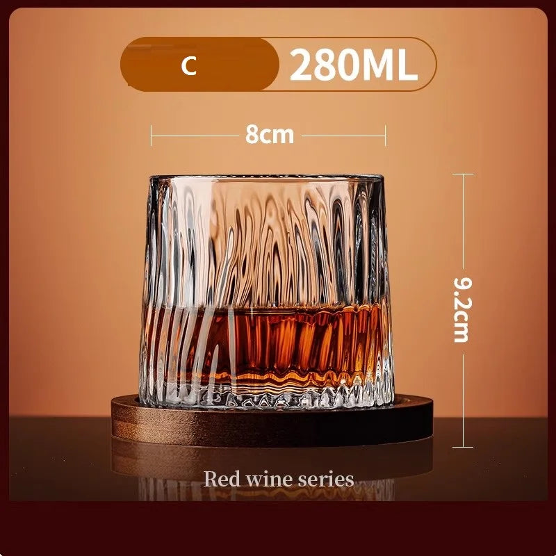SpinSip Crystal Whiskey Glass 🥃✨