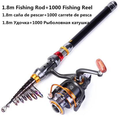 🌟  WaveMaster™ Carbon Telescopic Fishing Rod Combo 🎣🌊