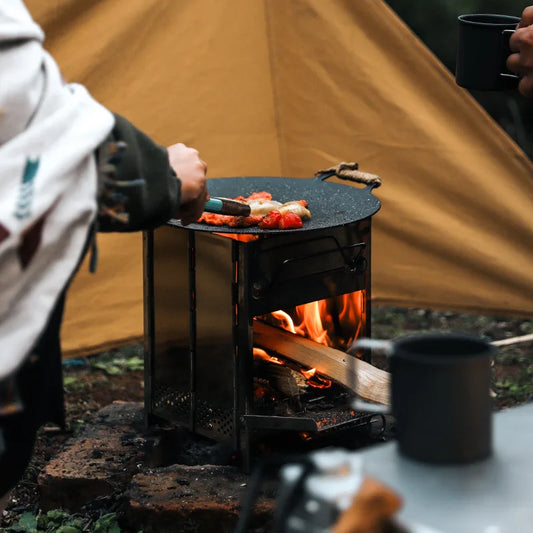 🔥  TrekFlame™ Portable Folding Camping Stove ⛺🔥