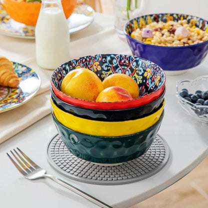 BohoBloom™ Floral Ceramic Bowl Set