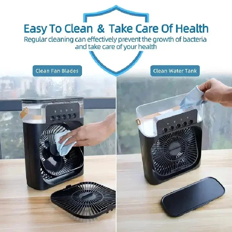 Breeze Lux — 3-in-1 Mini Air Cooler with LED Light