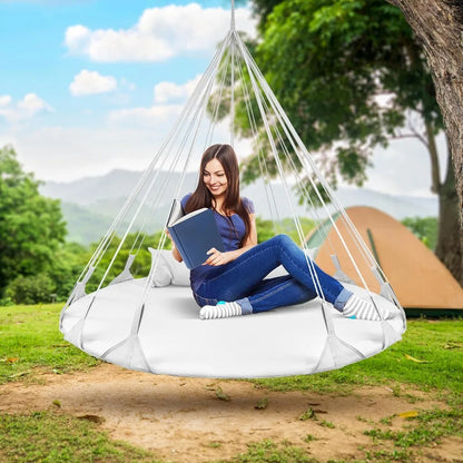 “CloudNest 56” Hanging Swing Nest Daybed – White” 🌿