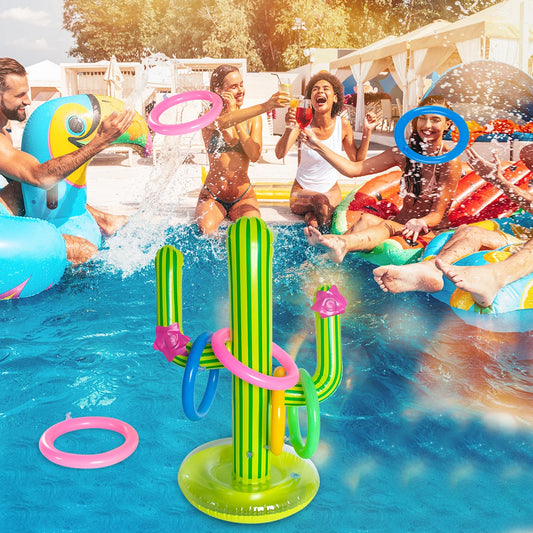 Cactus Splash Toss – Inflatable Pool Ring Game