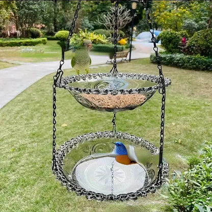 BloomNest Garden Bird Bath & Feeder