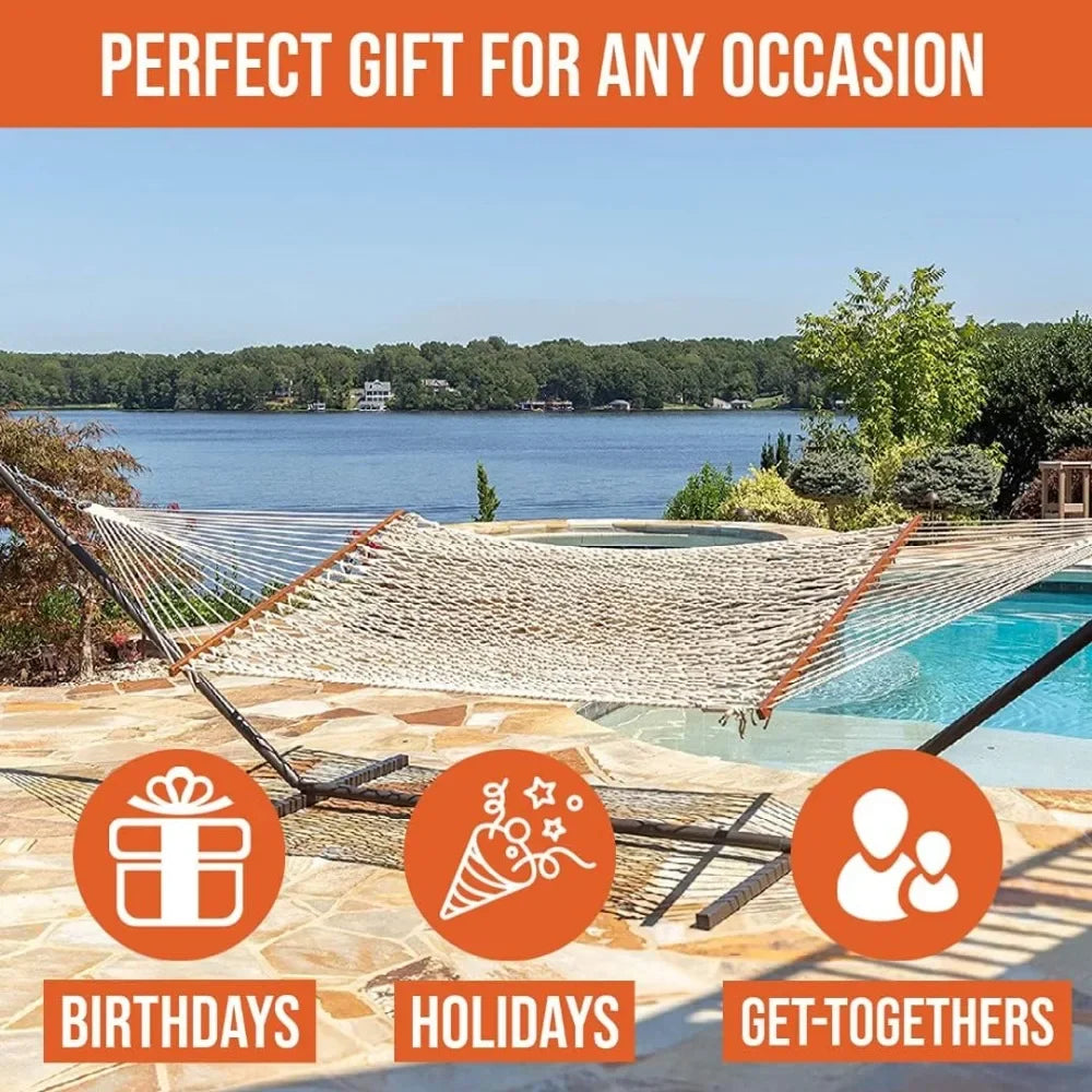 🏝️“HUANYAN Breeze – 13ft Cotton Hammock”