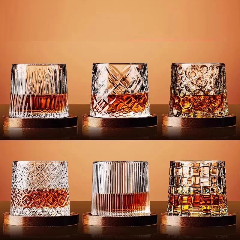 SpinSip Crystal Whiskey Glass 🥃✨