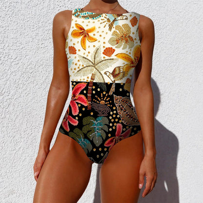 BloomTide One-Piece™ – Floral Wrap Swimsuit