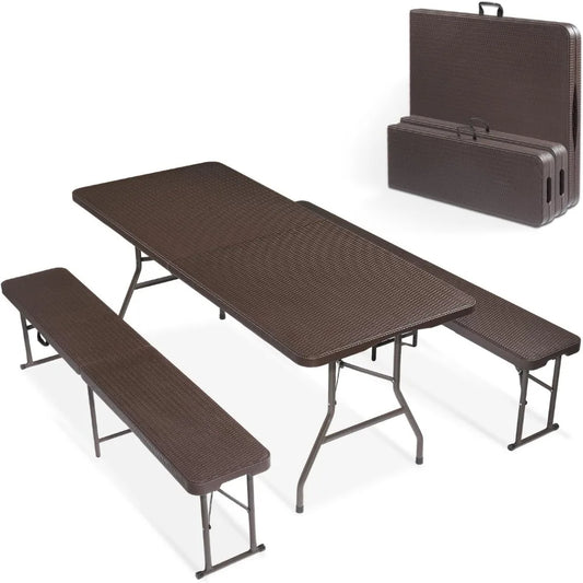 CampFold 3X – Outdoor Table & Bench Set