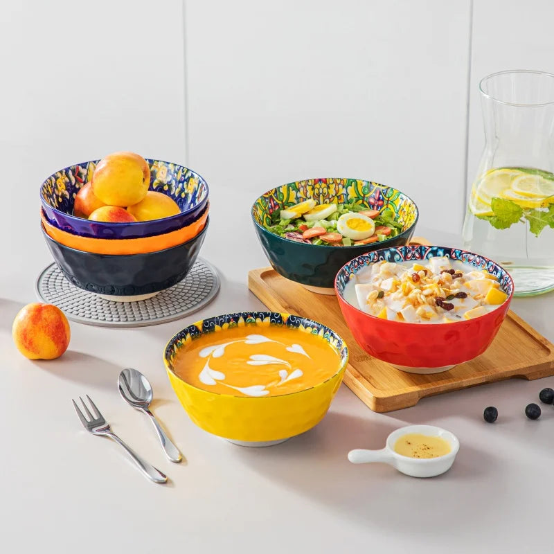 BohoBloom™ Floral Ceramic Bowl Set