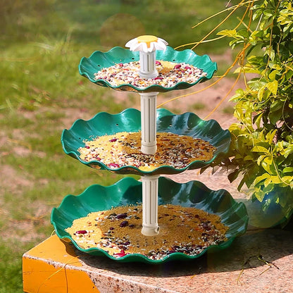 Aqua Bloom Solar 3T — 3-Tier Bird Bath & Fountain