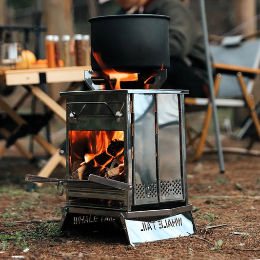 🔥  TrekFlame™ Portable Folding Camping Stove ⛺🔥