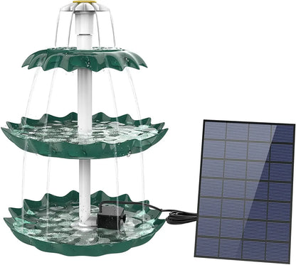 Aqua Bloom Solar 3T — 3-Tier Bird Bath & Fountain
