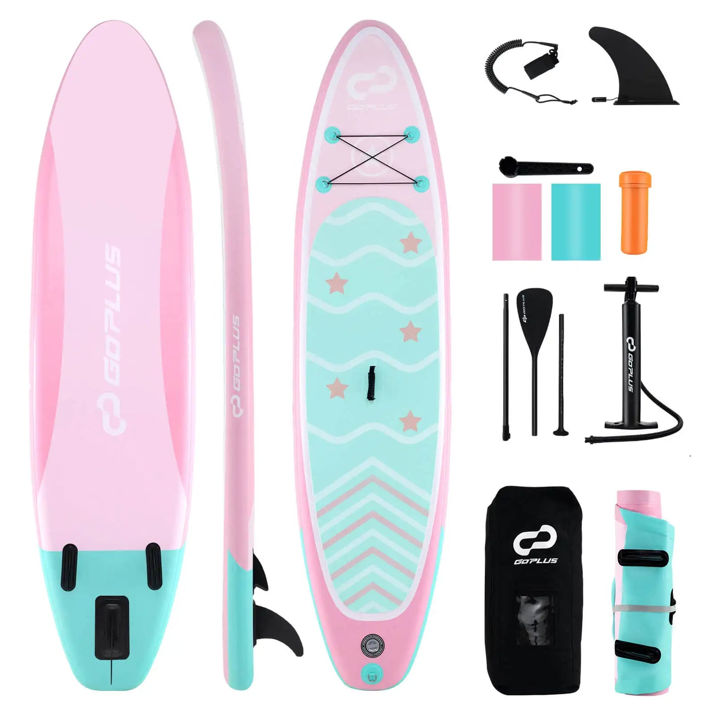 🌊🛶AquaGlide 10’ – Inflatable Stand-Up Paddle Board with Backpack
