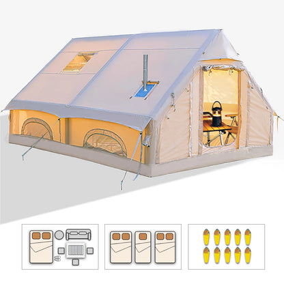 AirDome Haven 12P – Large Inflatable 4-Season Camping Tent