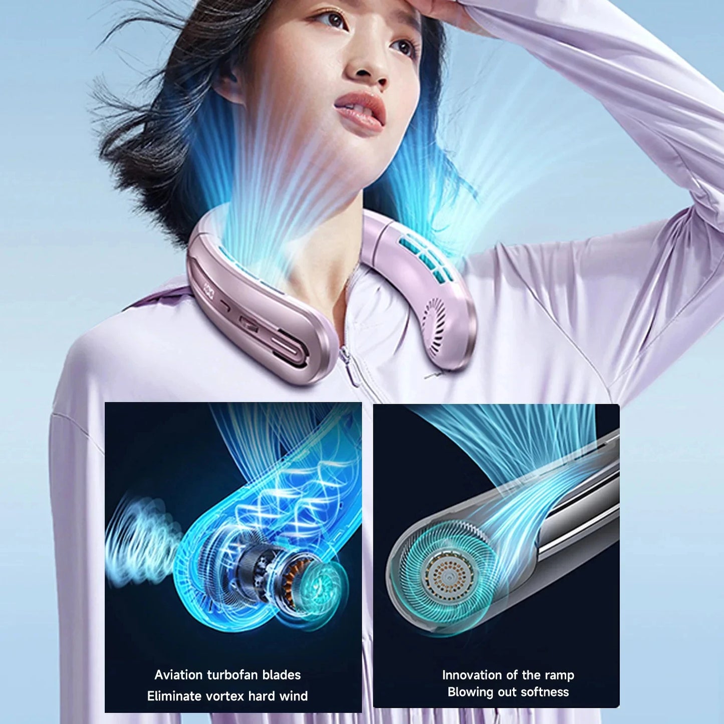 Neck Breeze — Xiaomi MIJIA Portable Rotary Vane Neck Fan