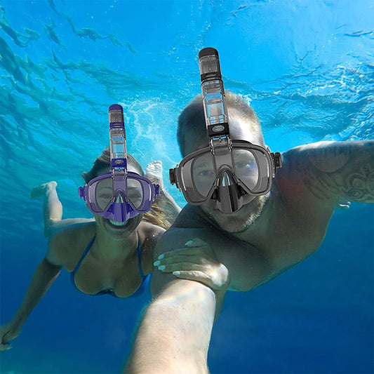 Clear Dive Mini – Anti-Fog Half-Face Snorkel Mask for Kids & Adults