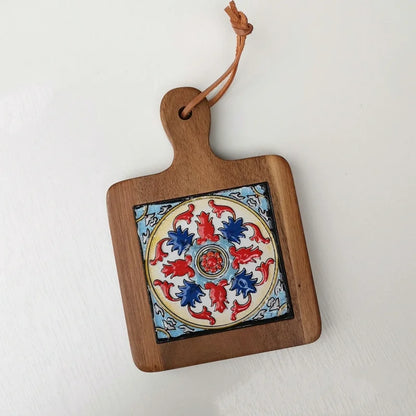 "BlossomWood Retro Coaster Mat"