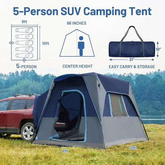CampHaven Vista – SUV Tent with Screen Porch & Awning