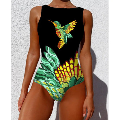 BloomTide One-Piece™ – Floral Wrap Swimsuit