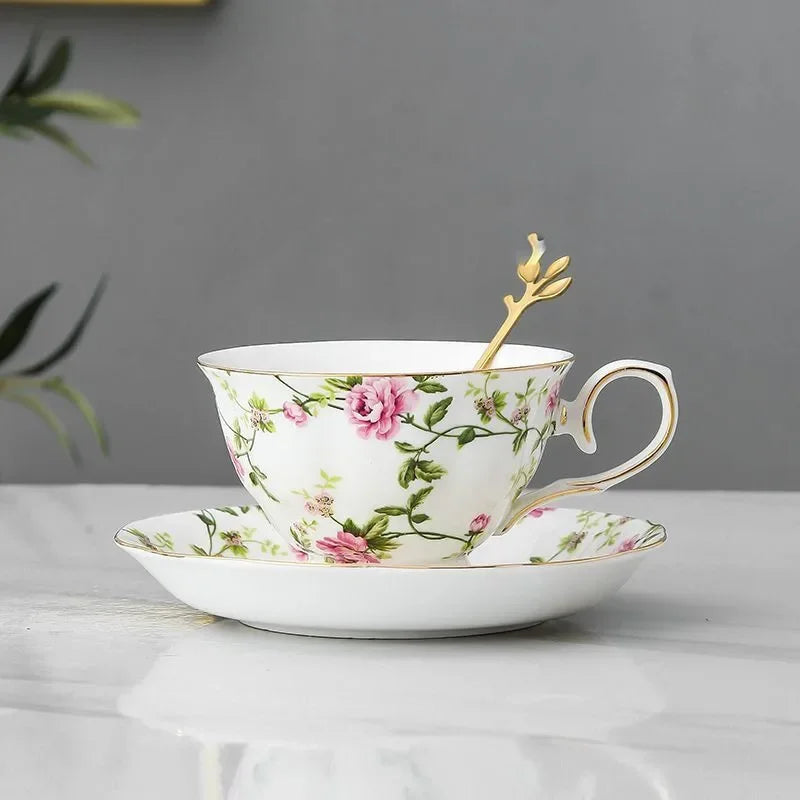 Blosséa™ – European Floral Coffee & Tea Set