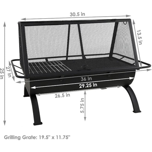 🔥  Nordic Blaze Horizon 36 Outdoor Fire Pit & Grill