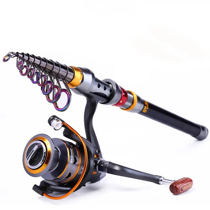 🌟  WaveMaster™ Carbon Telescopic Fishing Rod Combo 🎣🌊