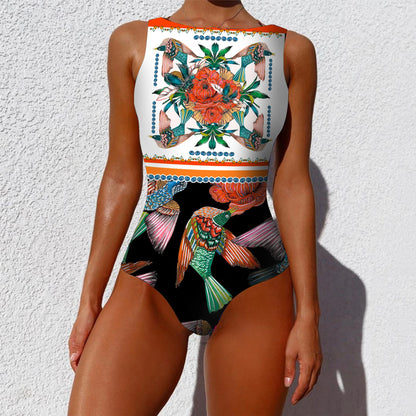 BloomTide One-Piece™ – Floral Wrap Swimsuit