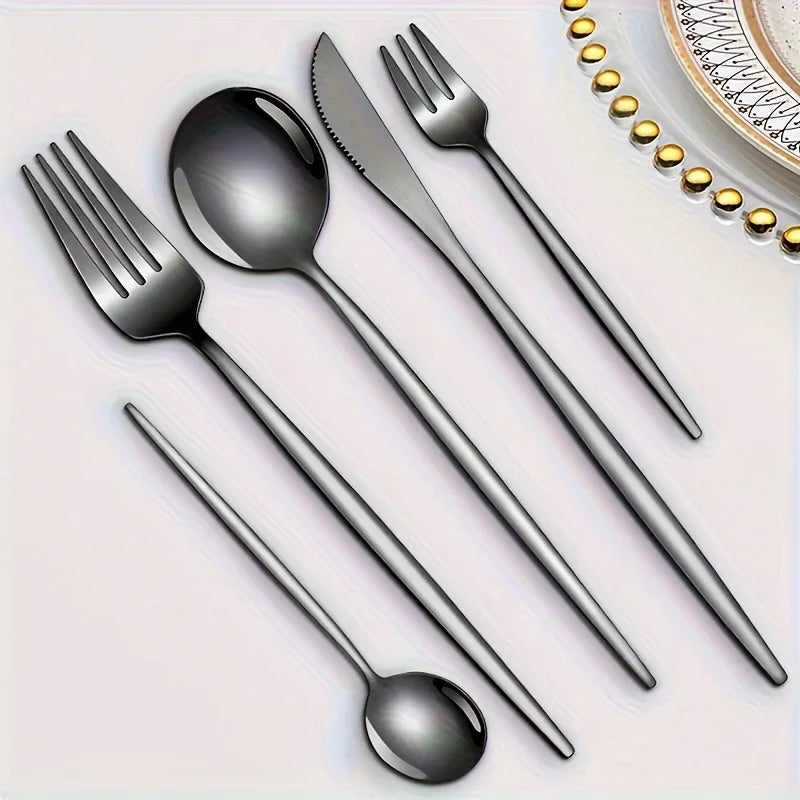 Auraglow – 60pc Golden Luxe Cutlery Set