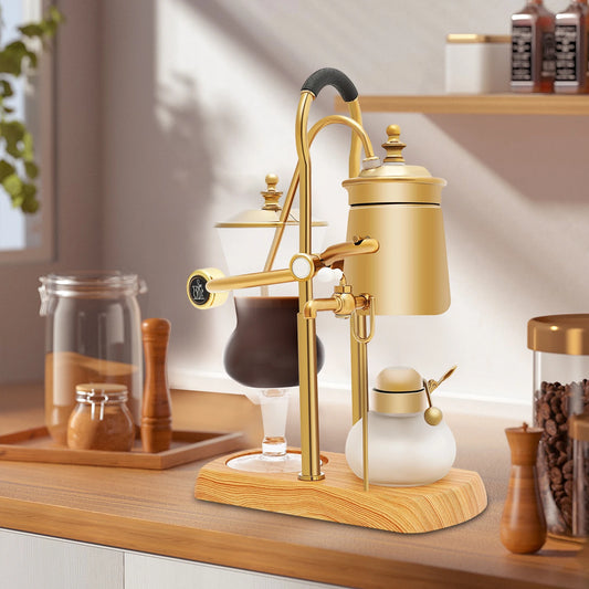 AurumBrew™ – Vintage Gold Syphon Coffee Maker