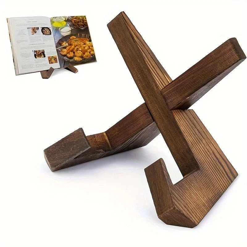 📚🌿WoodEase – Premium Wooden Cookbook & Reading Stand