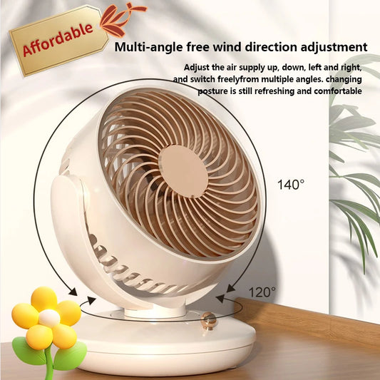 Silent Flex — 6" Portable USB Desk Fan