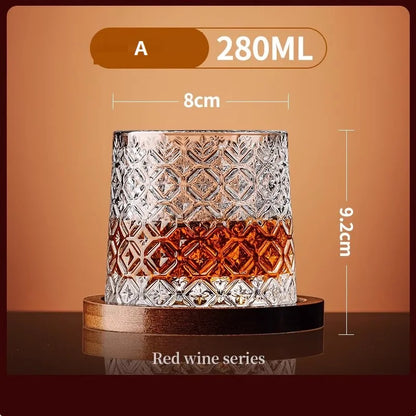 SpinSip Crystal Whiskey Glass 🥃✨