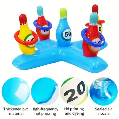 "InflataBowl – Floating Family Bowling Set"
